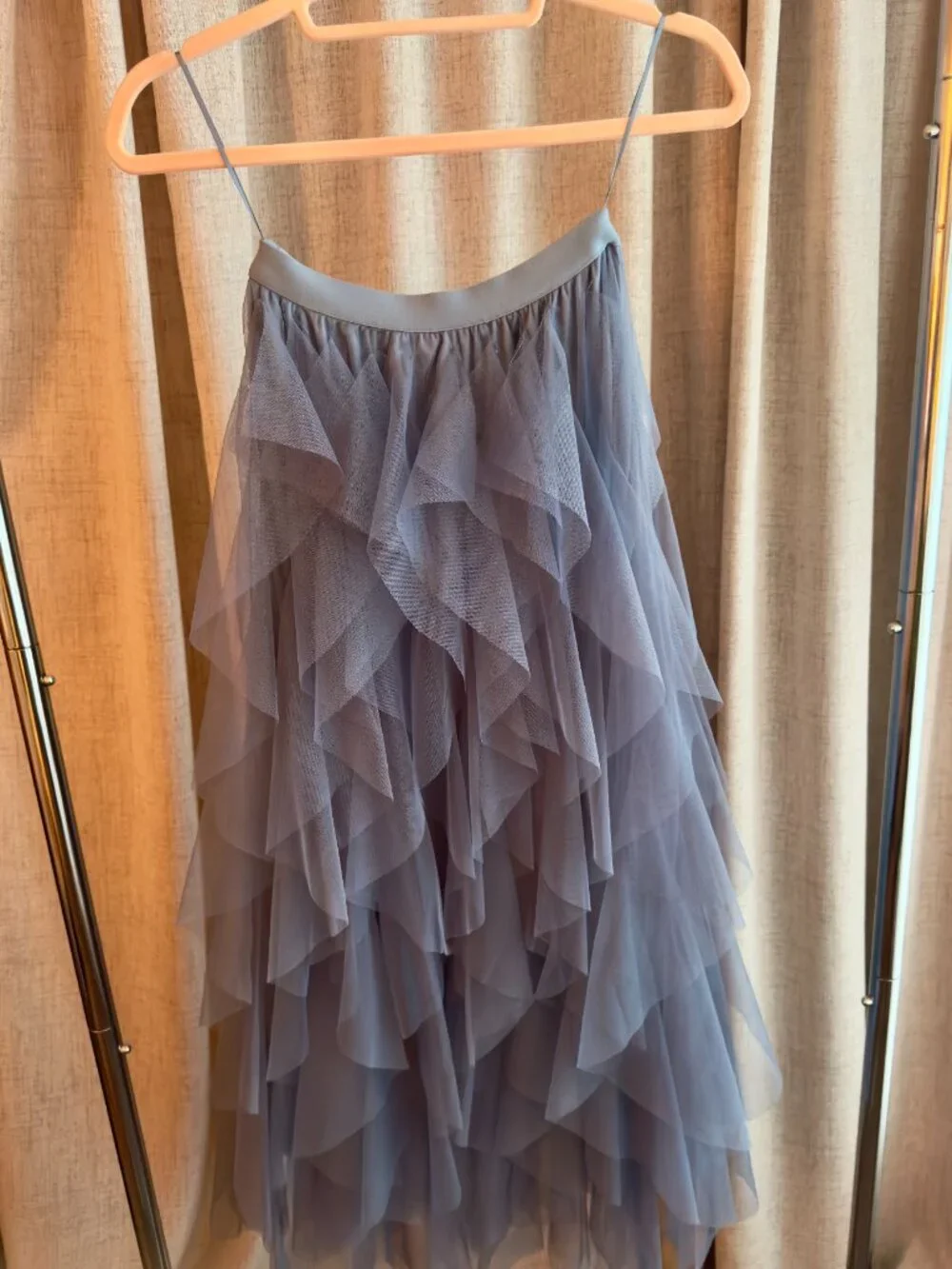 Blue Tulle Skirt & Tweed Jacket Matching Set XS